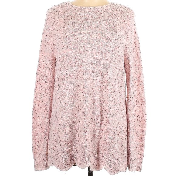 Elle Sweaters - Elle Pink Fuzzy Sweater